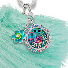 Load image into Gallery viewer, TROLLS AQUA BYOH POM POM BAG CLIP + KEYCHAIN - LIMITED EDITION