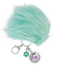 Load image into Gallery viewer, TROLLS AQUA BYOH POM POM BAG CLIP + KEYCHAIN - LIMITED EDITION