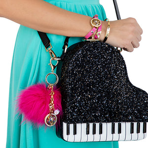 TROLLS PINK BYOH POM POM BAG CLIP + KEYCHAIN - LIMITED EDITION