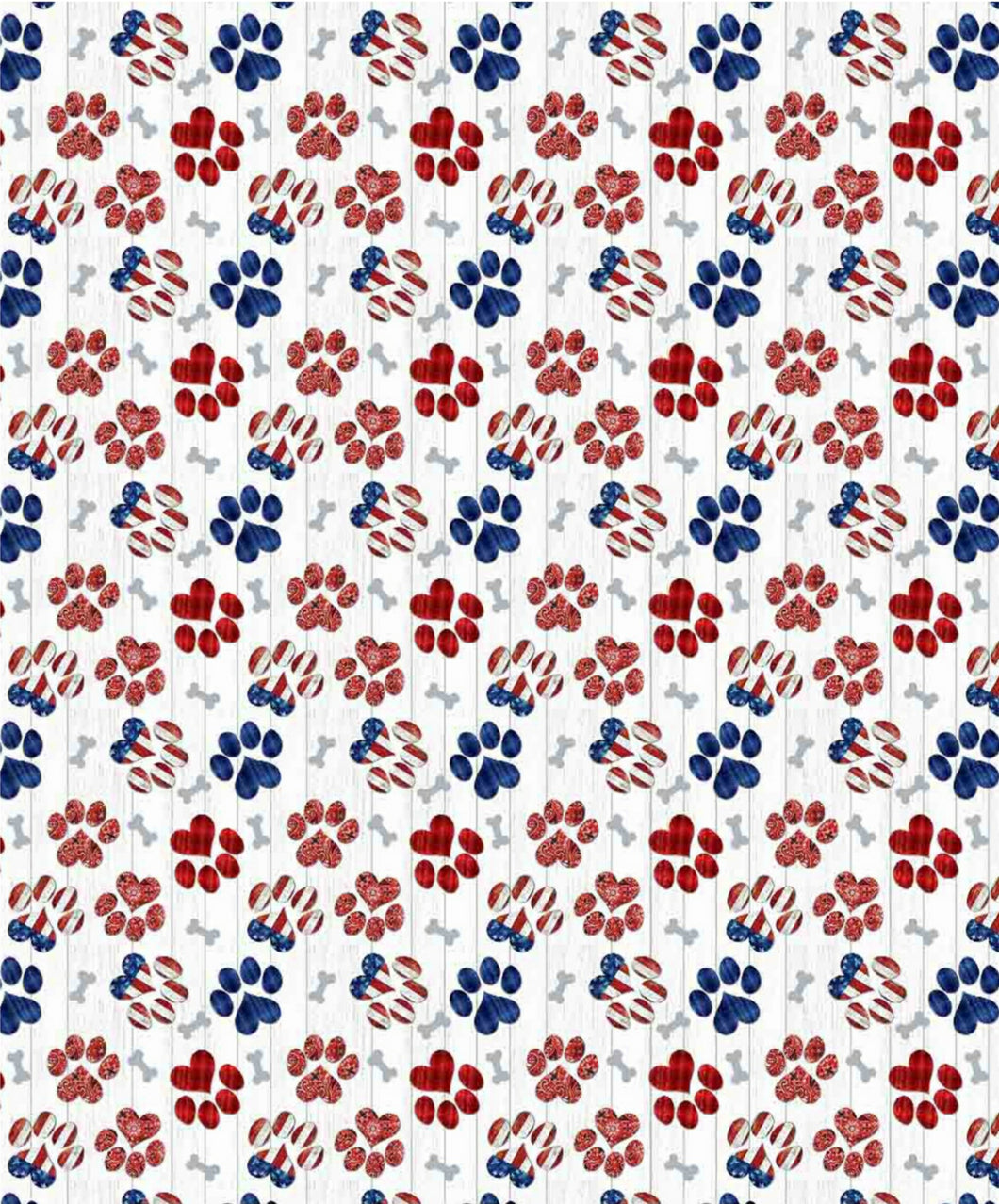 Americana Paw Prints Scrunchie