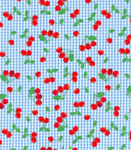 Load image into Gallery viewer, Cherries on Blue Mask