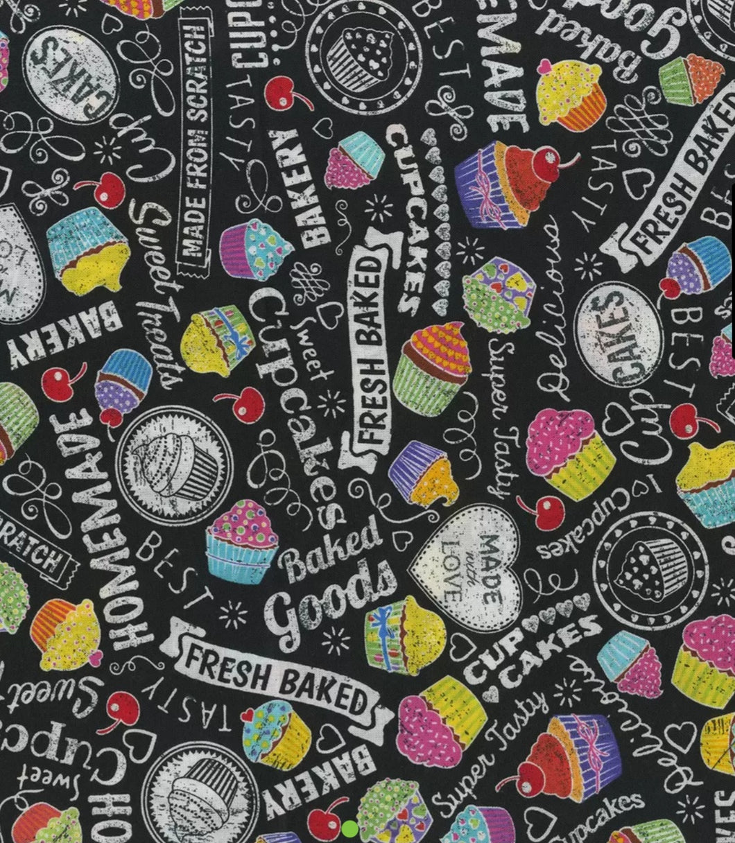 Chalkboard Cupcake Scrunchie