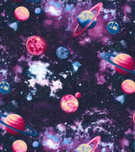 Load image into Gallery viewer, Planets Purple Glitter Mask