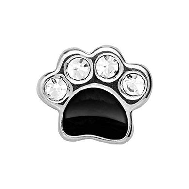 CRYSTAL SILVER DOG PAW CHARM - LIMITED EDITION