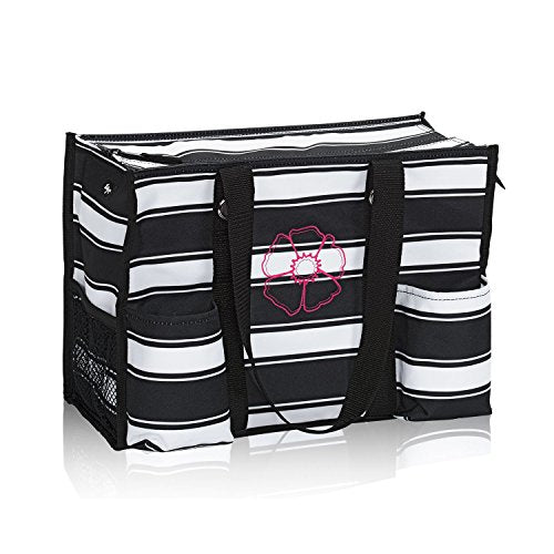 Zip-Top Organizing Utility Tote - Ribbon Stripe - LIMITED EDITION