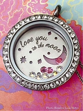 Load image into Gallery viewer, LARGE SILVER LOVE YOU TO THE MOON… AND BACK PLATE