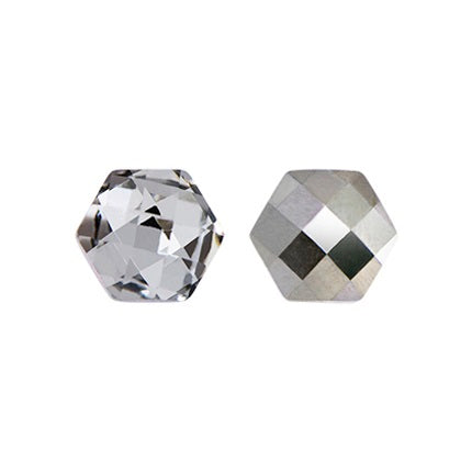 REVERSIBLE METALLIC CRYSTAL COMET ARGENT LIGHT SIGNATURE HEX SWAROVSKI CHARM - LIMITED EDITION