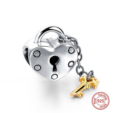 SILVER AND GOLD KEY TO MY HEART ANESIDORA CHARM