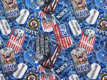 Load image into Gallery viewer, Navy Dog Tags Mask