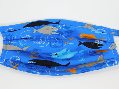 Sharks on Blue Mask