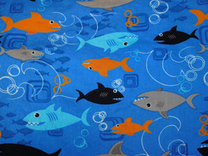 Sharks on Blue Mask