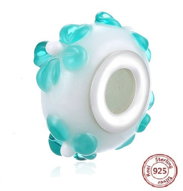 BLUE FLOWER GLASS ANESIDORA CHARM