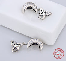 Load image into Gallery viewer, SILVER AND CRYSTAL MOON &amp; FAIRY ANESIDORA CHARM