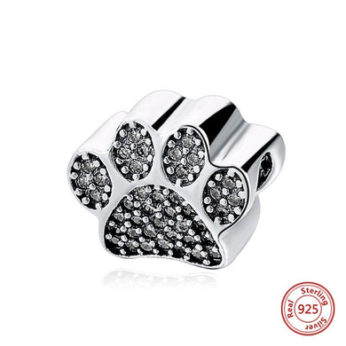 SILVER DOG PAW PRINT ANESIDORA CHARM