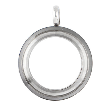 MEDIUM SILVER TWIST LIVING LOCKET BASE
