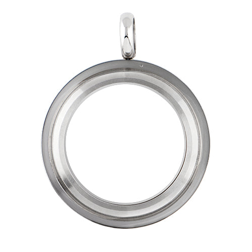 MEDIUM SILVER TWIST LIVING LOCKET BASE