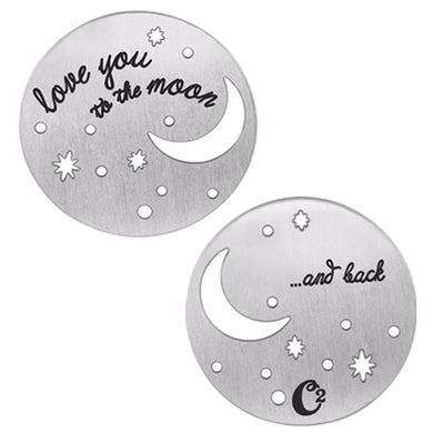 LARGE SILVER LOVE YOU TO THE MOON… AND BACK PLATE