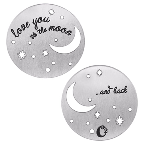 LARGE SILVER LOVE YOU TO THE MOON… AND BACK PLATE
