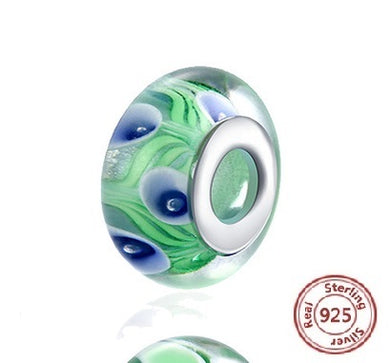 BLUE CALLA LILY GLASS ANESIDORA CHARM
