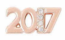 Load image into Gallery viewer, ROSE GOLD &quot;2017&quot; SLIDER WITH CRYSTALS