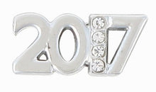 Load image into Gallery viewer, SILVER &quot;2017&quot; SLIDER WITH CRYSTALS