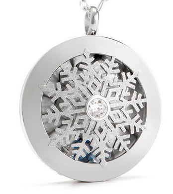 LARGE SILVER SOLID TWIST LIVING LOCKET BASE + SENTIMENTS FACE WITH BASE